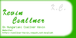 kevin csallner business card